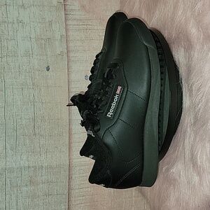Reebok Black Platform Sneakers with Chunky Sole